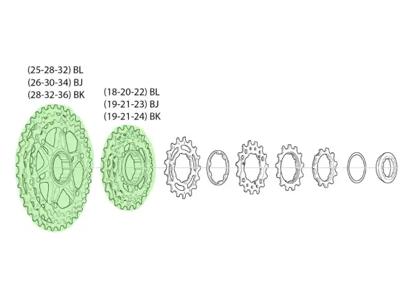 Shimano CS-M771-10 sprocket set 19-21-23