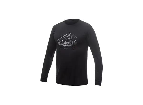 Sensor Merino Active PT Van Life men's long sleeve shirt černá