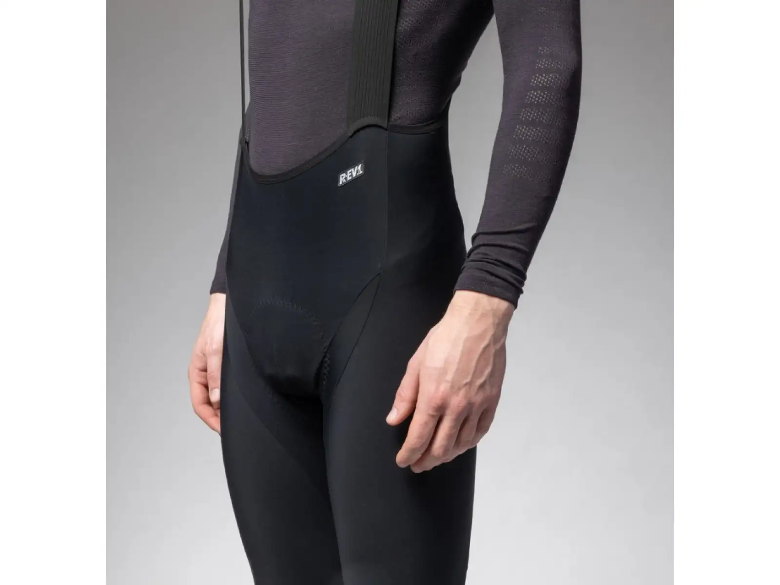 Alé R-EV1 Clima Warm Plus 2.0 men's winter bib tights with insert Black