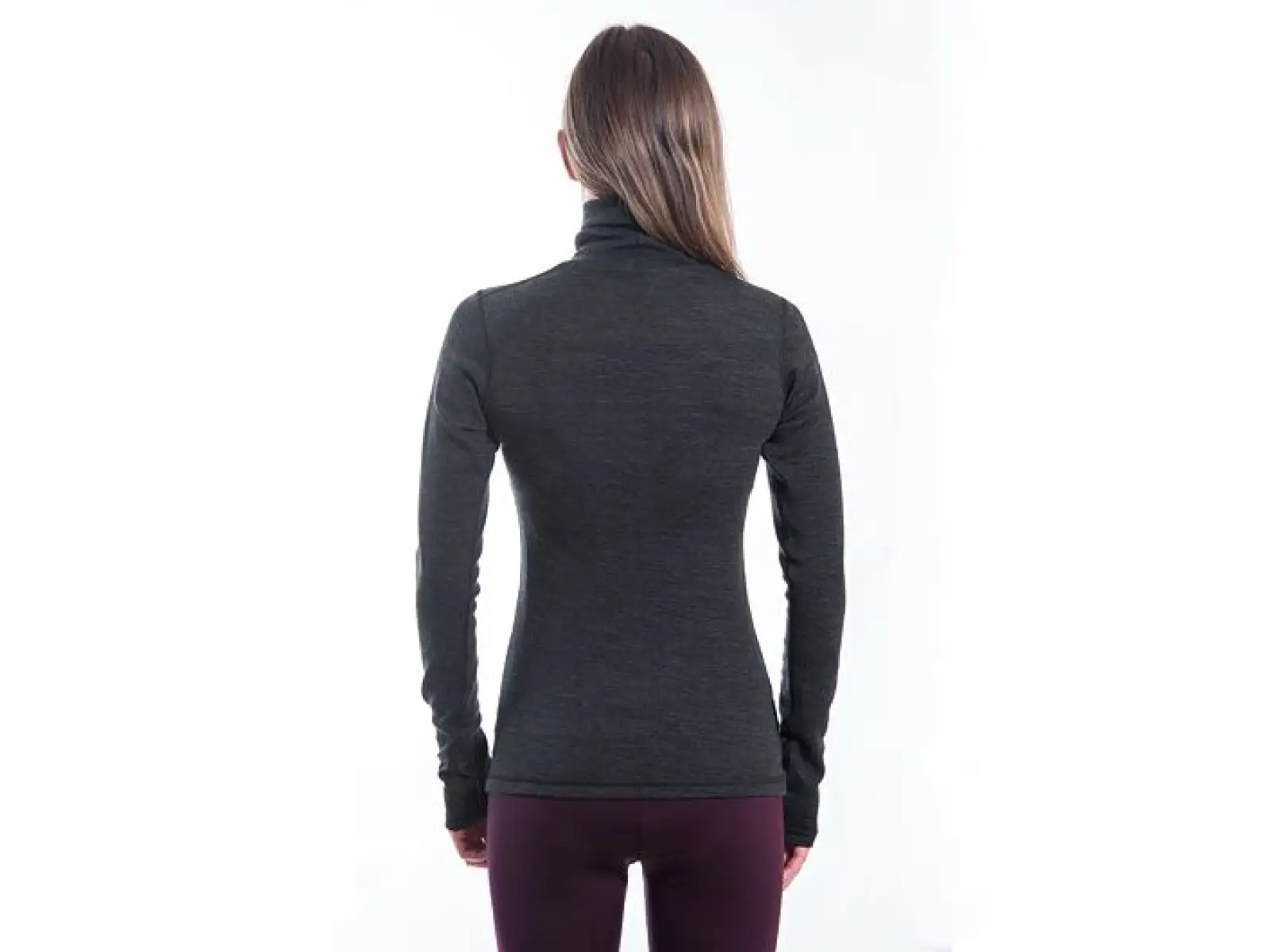 Sensor Merino Bold Roll Neck women's shirt long sleeve Anthracite Gray