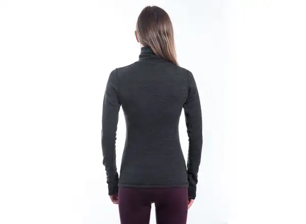 Sensor Merino Bold Roll Neck women's shirt long sleeve Anthracite Gray