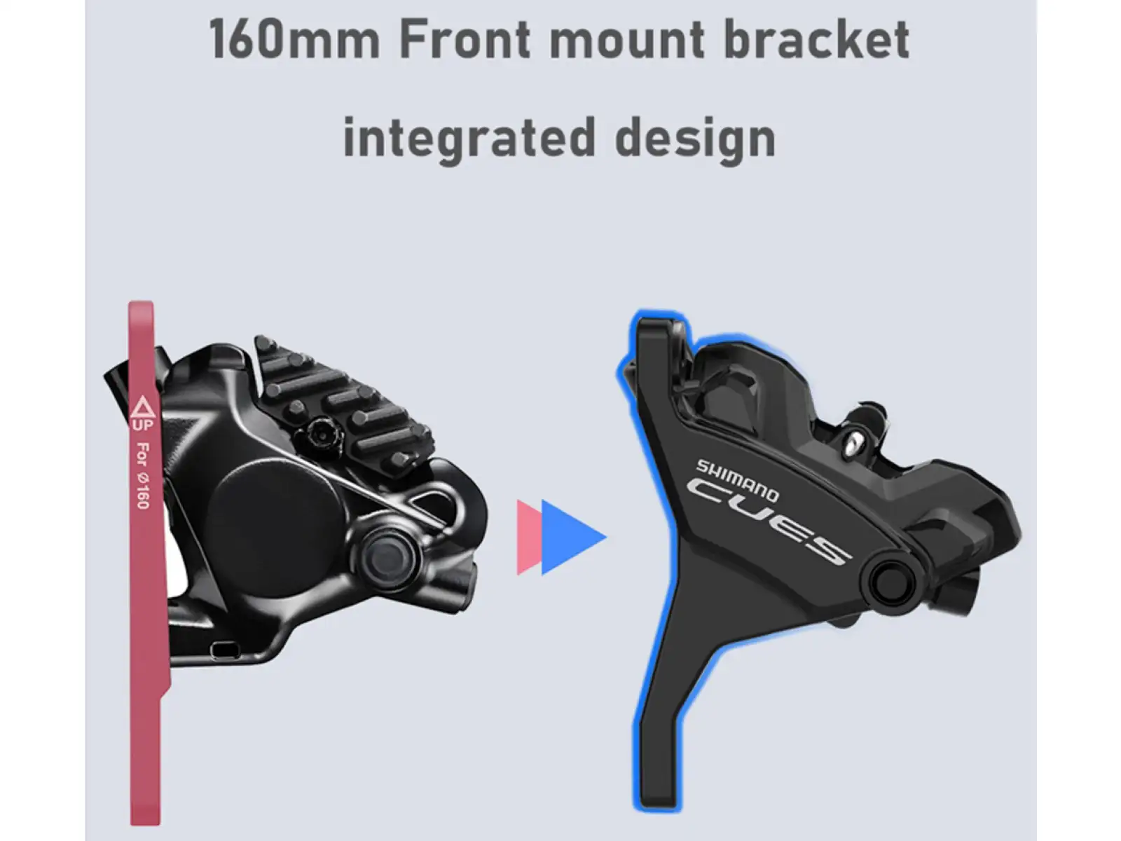 Shimano CUES BR-U6030 + BL-U6030 front disc brake (left lever), J-kit, polymer