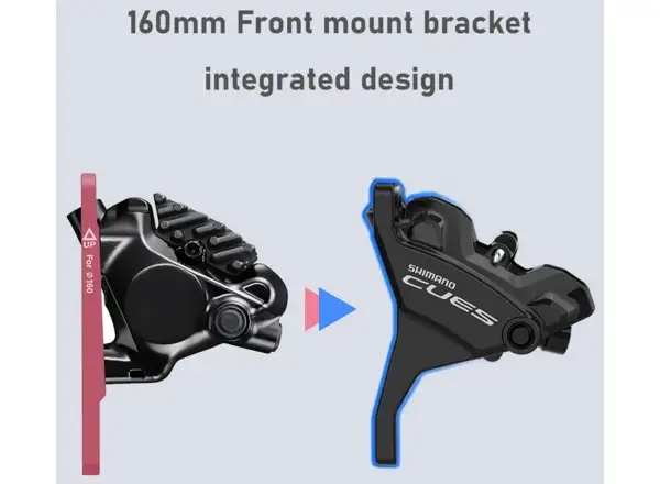 Shimano CUES BR-U6030 + BL-U6030 front disc brake (left lever), J-kit, polymer