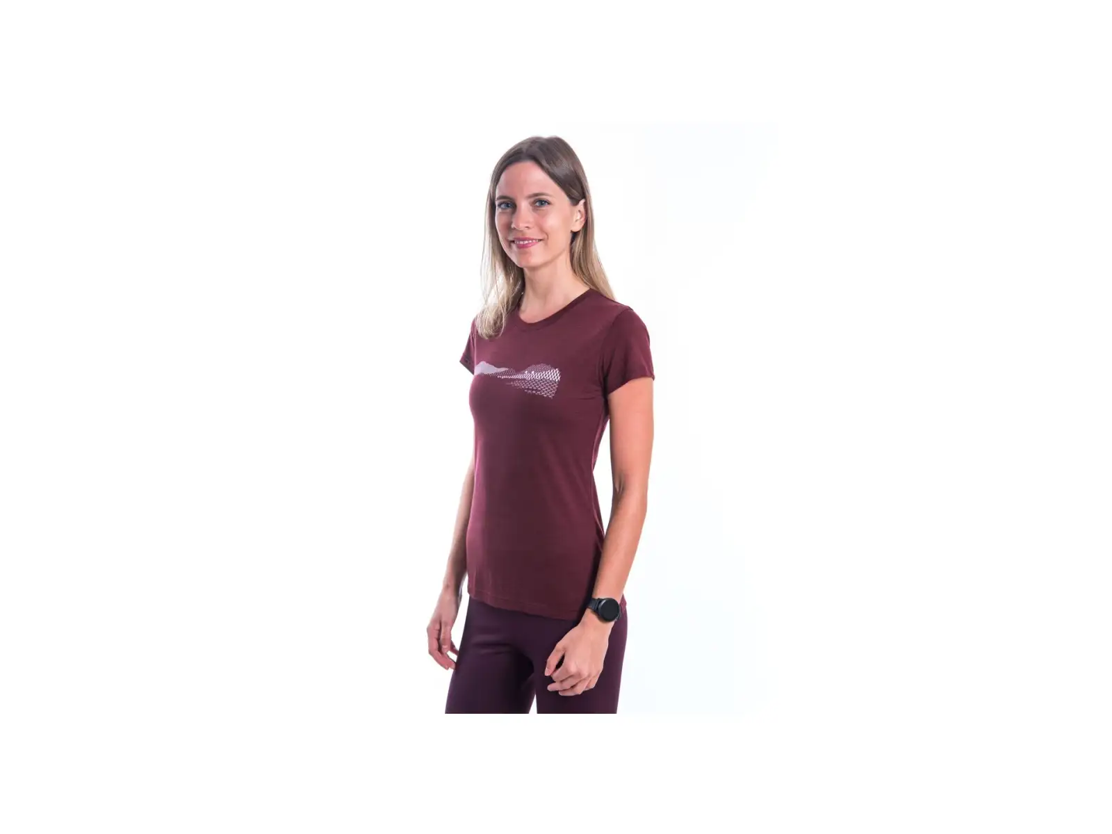 Sensor Merino Air PT Hills women's shirt short sleeve Port Red
