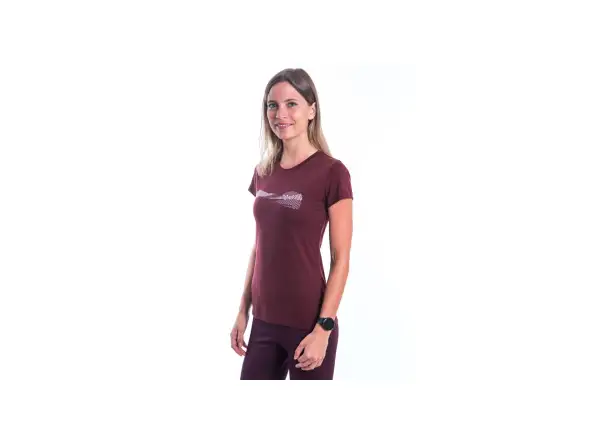 Sensor Merino Air PT Hills women's shirt short sleeve Port Red