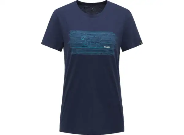 Haglöfs Trad Print W women's t-shirt short sleeve blue