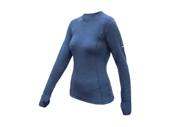 Sensor Merino Bold women's long sleeve shirt Cool Blue