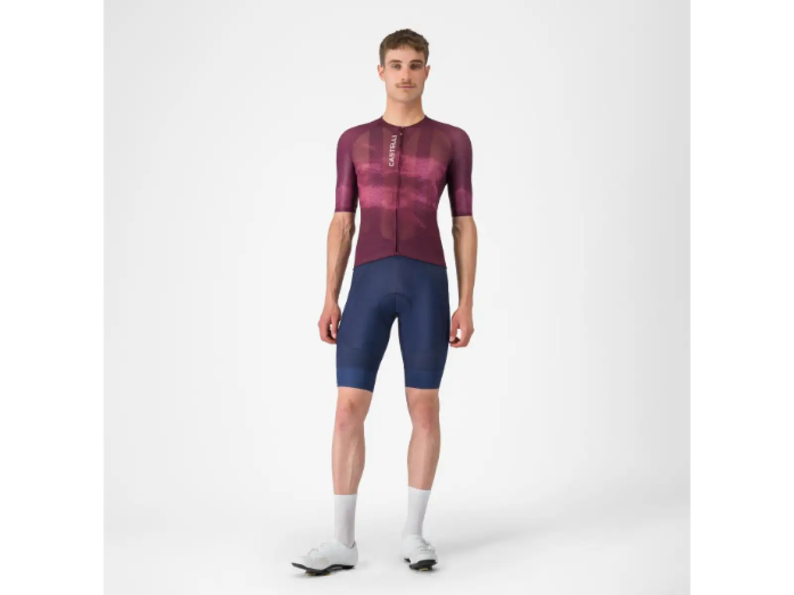 Castelli Climber's A/C men's jersey short sleeve Deep Bordeaux/White