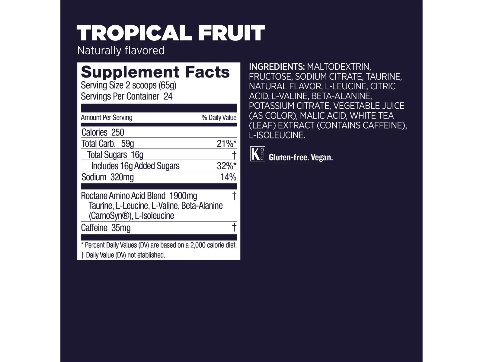 GU Roctane Energy Drink Mix 1560 g isotonic drink Tropical Fruit
