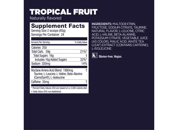 GU Roctane Energy Drink Mix 1560 g isotonic drink Tropical Fruit