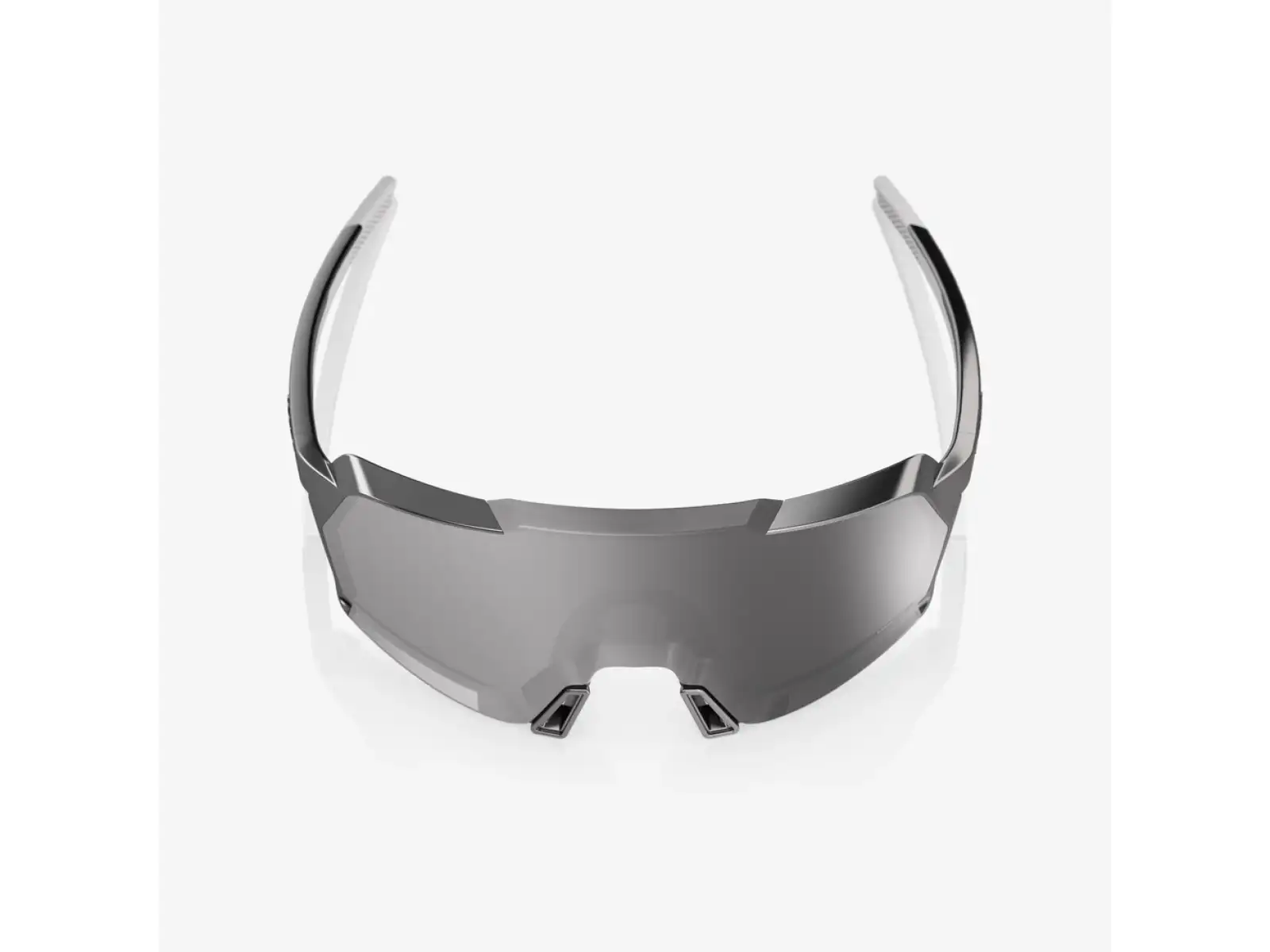 100% Korbin Gloss Black Chrome HiPER Silver Mirror Sunglasses