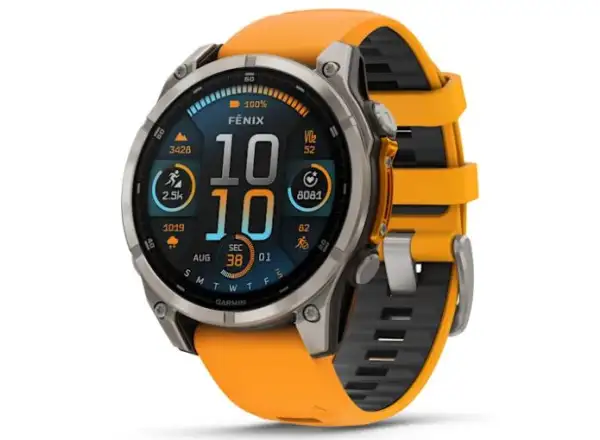 Garmin fenix 8 - 47 mm AMOLED Sapphire smart watch Titanium Orange/Graphite