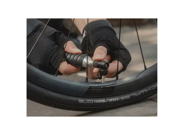 Topeak Nano AirBooster L pump black + 25 g CO2 cartridge