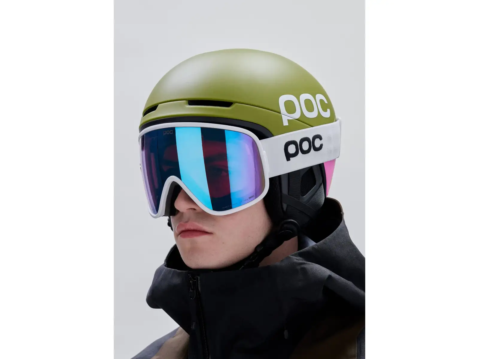 POC Obex Contour ski helmet Olivine Green Matt/Thulite Pink Matt