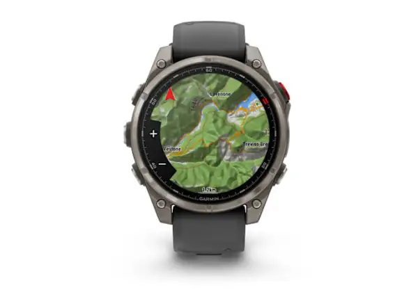 Garmin fenix 8 Pro 47 mm, AMOLED Sapphire, Titanium with silicone strap Graphite/Black