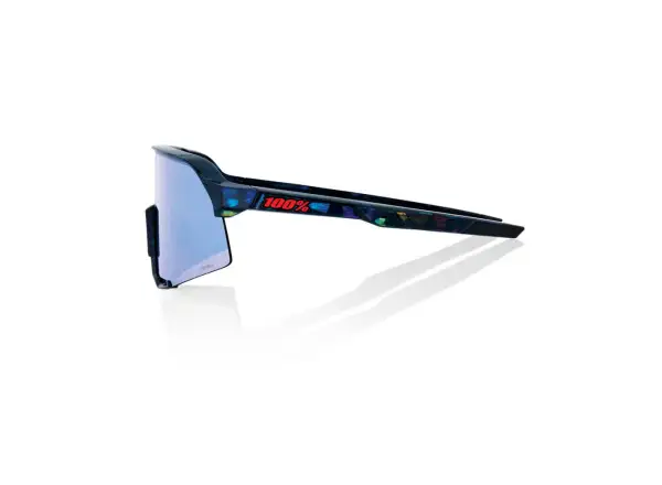 100% S3 HiPER Cycling Glasses Black Holographic/Blue Multilayer Mirror Lens