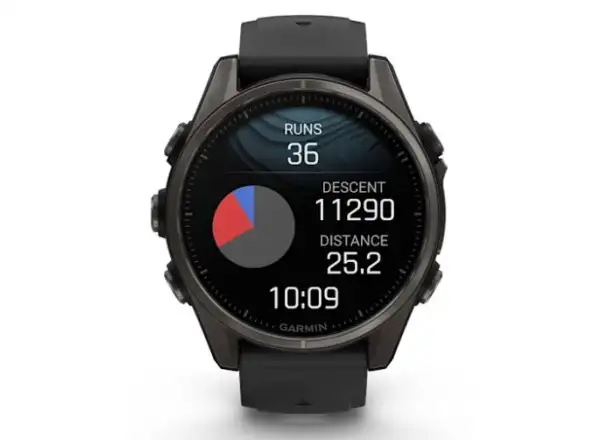 Garmin fenix 8 - 43 mm AMOLED Sapphire smart watch Carbon titanium Black/Pebble grey