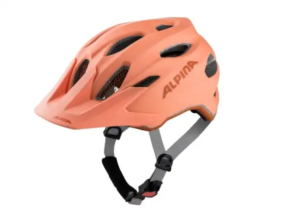 Alpina Carapax JR. kids helmet Peach Matt
