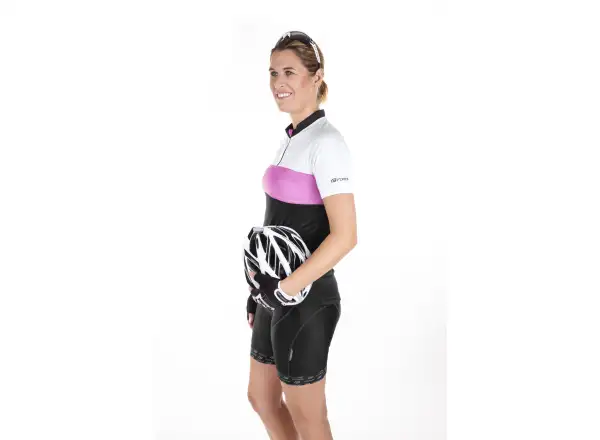 Force View Lady jersey short sleeve black/white/pink