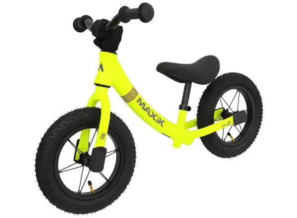 balance bike MAXÍK Evo Lite fluorescent yellow/purple