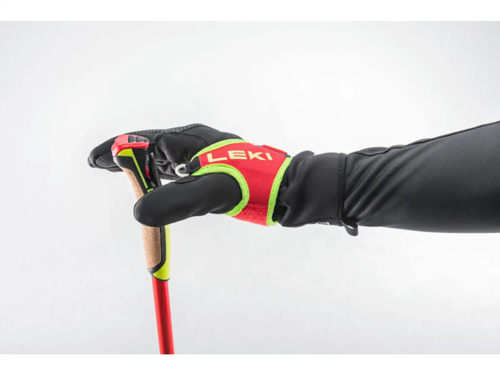Leki PRC 750 cross-country poles Bright red/Neon yellow/Black