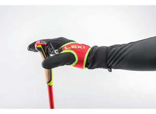Leki PRC 750 cross-country poles Bright red/Neon yellow/Black