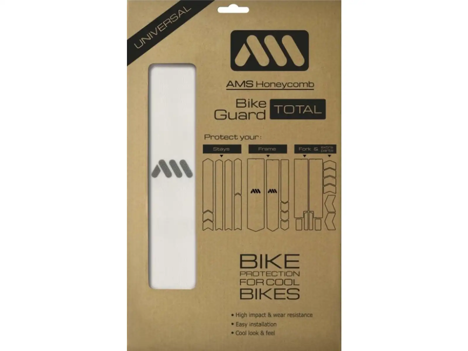 All Mountain Style frame protection decals Total Clear/Silver