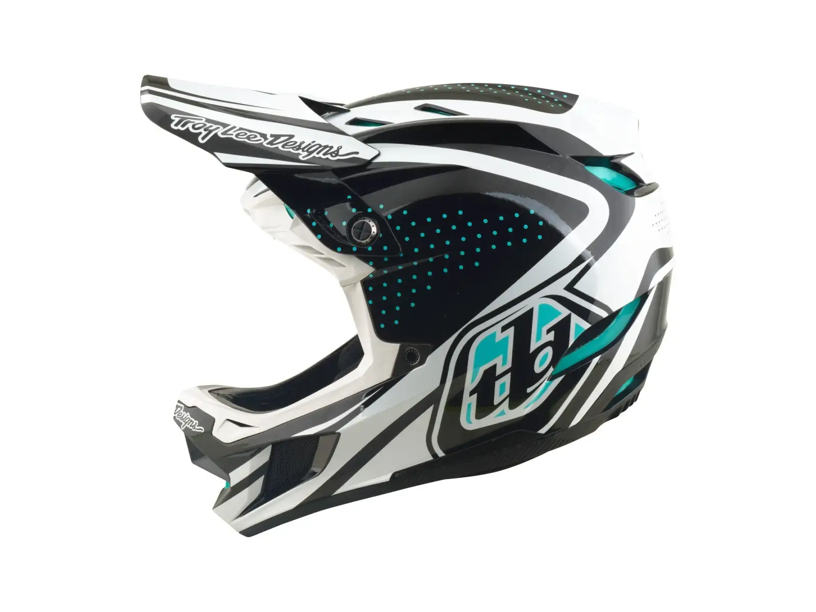 Troy Lee Designs D4 Composite MIPS helmet Crest Real Teal