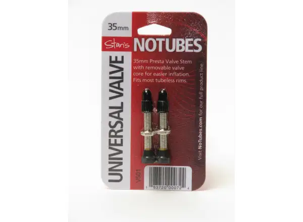 No Tubes Universal Tubeless Valves 35 mm – pair