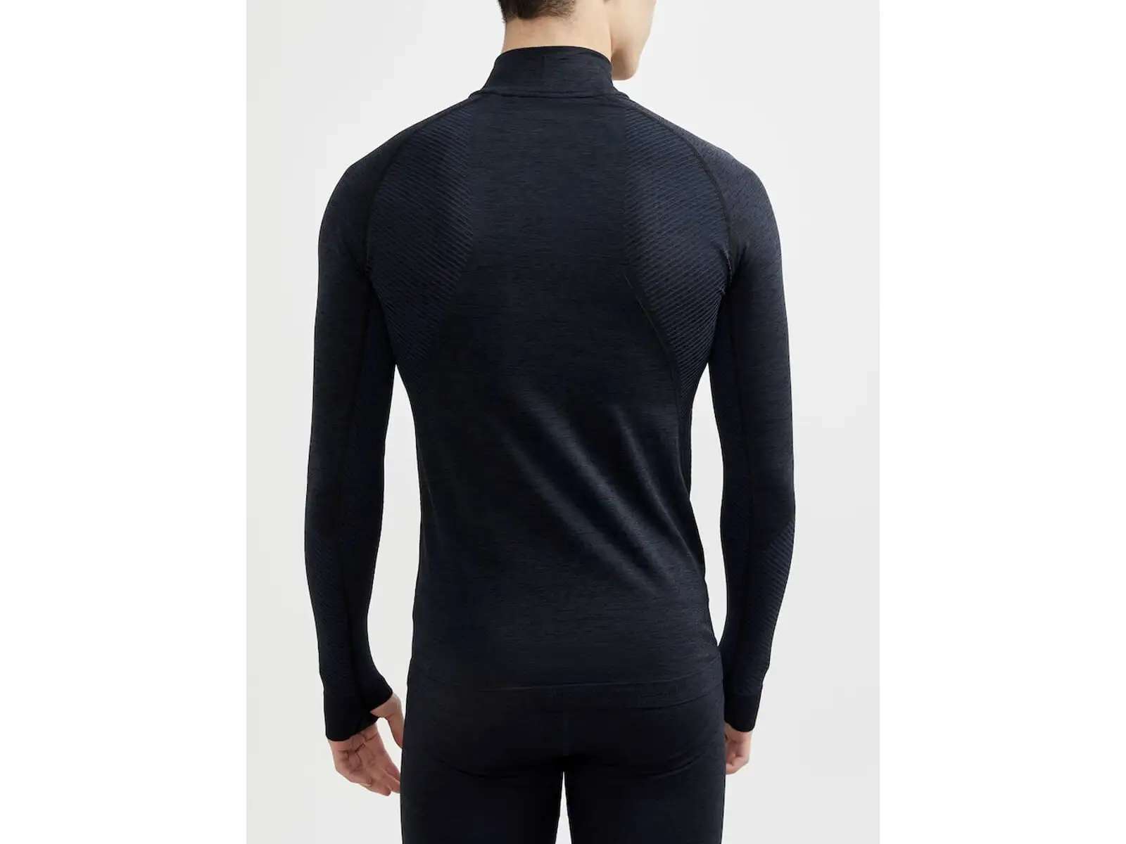 Craft Core Dry Active Comfort Zip men's long sleeve shirt black