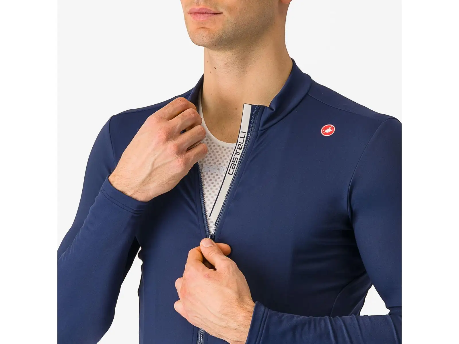 Castelli Espresso Thermal men's jersey Belgian Blue