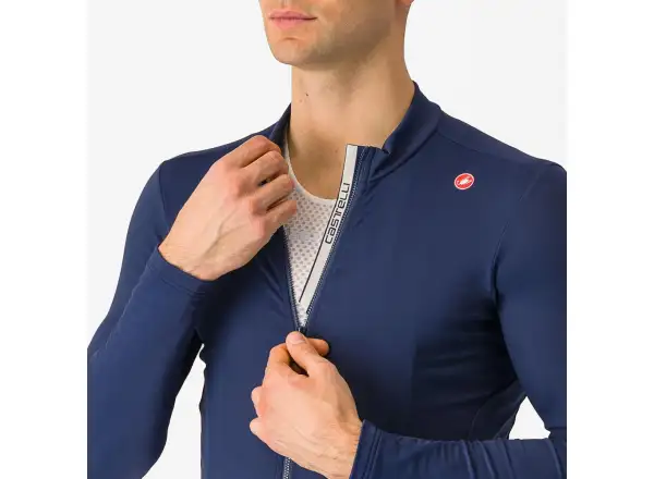 Castelli Espresso Thermal men's jersey Belgian Blue