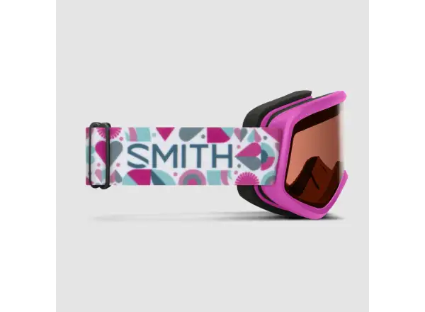 Smith Snowday children's ski goggles Vivid Pink Hearts / RC36