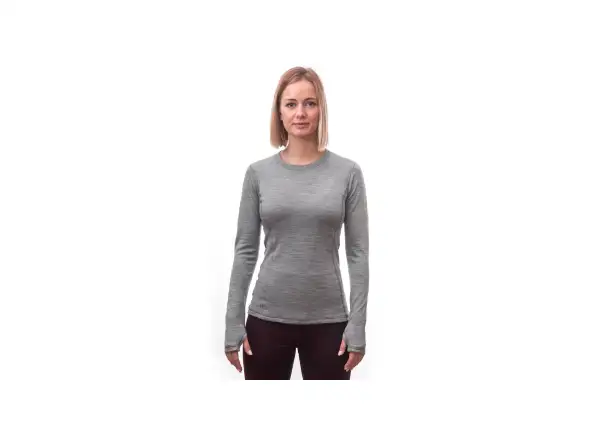 Sensor Merino Bold women's long sleeve shirt Cool Gray