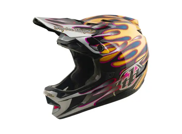 Troy Lee Designs D4 Carbon MIPS helmet Overspray Gold/Black