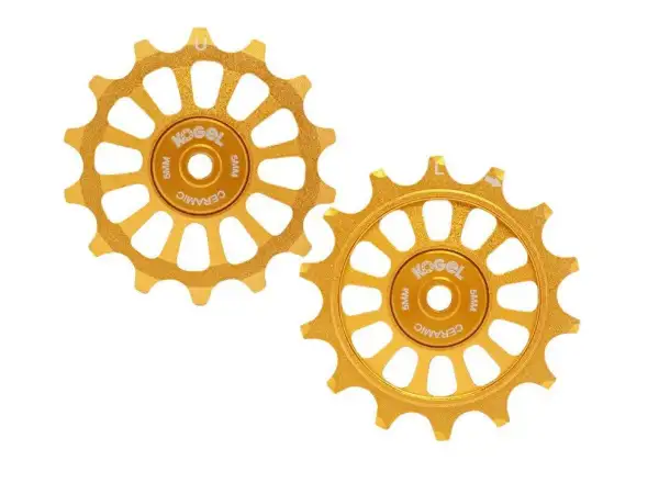 Kogel road pulleys for Shimano/Sram/Campagnolo 12/12 t. Gold