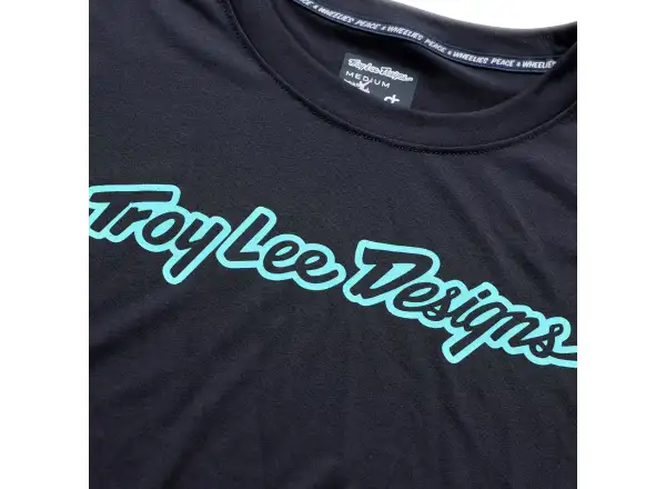 Troy Lee Designs Skyline Ride men's long sleeve jersey Signature Black/Real Teal