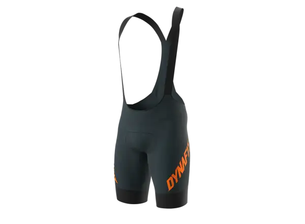 Dynafit Squad men's bib shorts with padding Blueberry