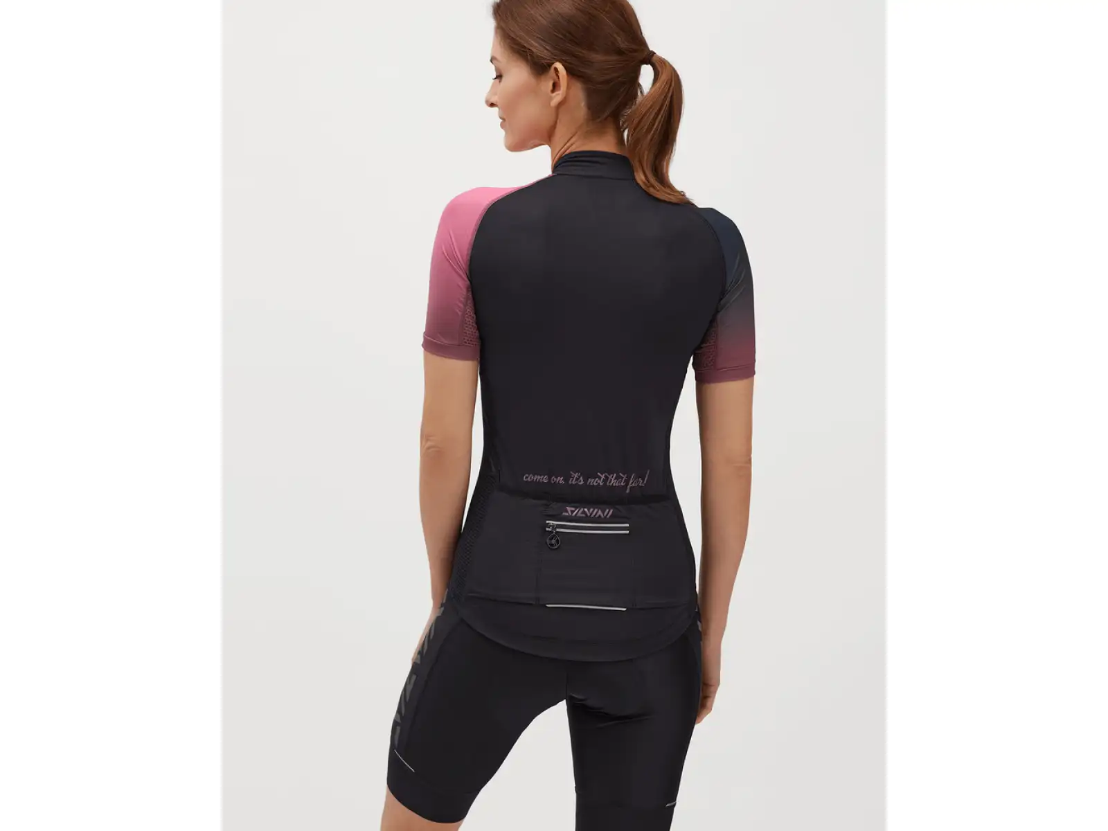 Silvini Mazzana women's jersey short sleeve Black/Fuchsia