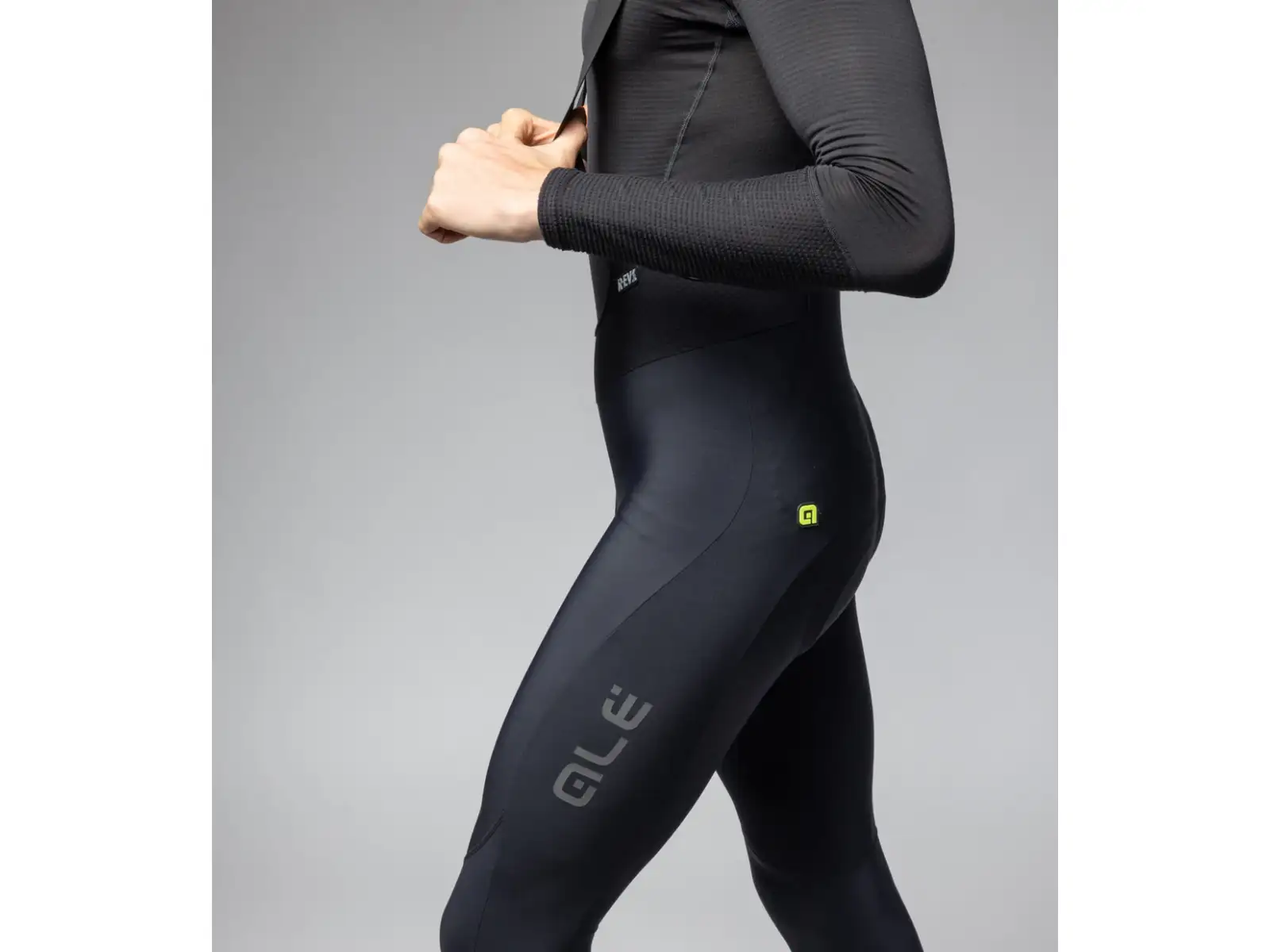 Alé R-EV1 Speedfondo Plus men's winter bib tights with pad Black