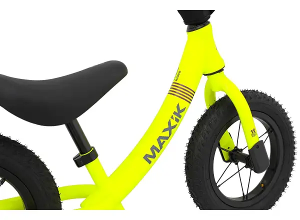 balance bike MAXÍK Evo Lite fluorescent yellow/purple
