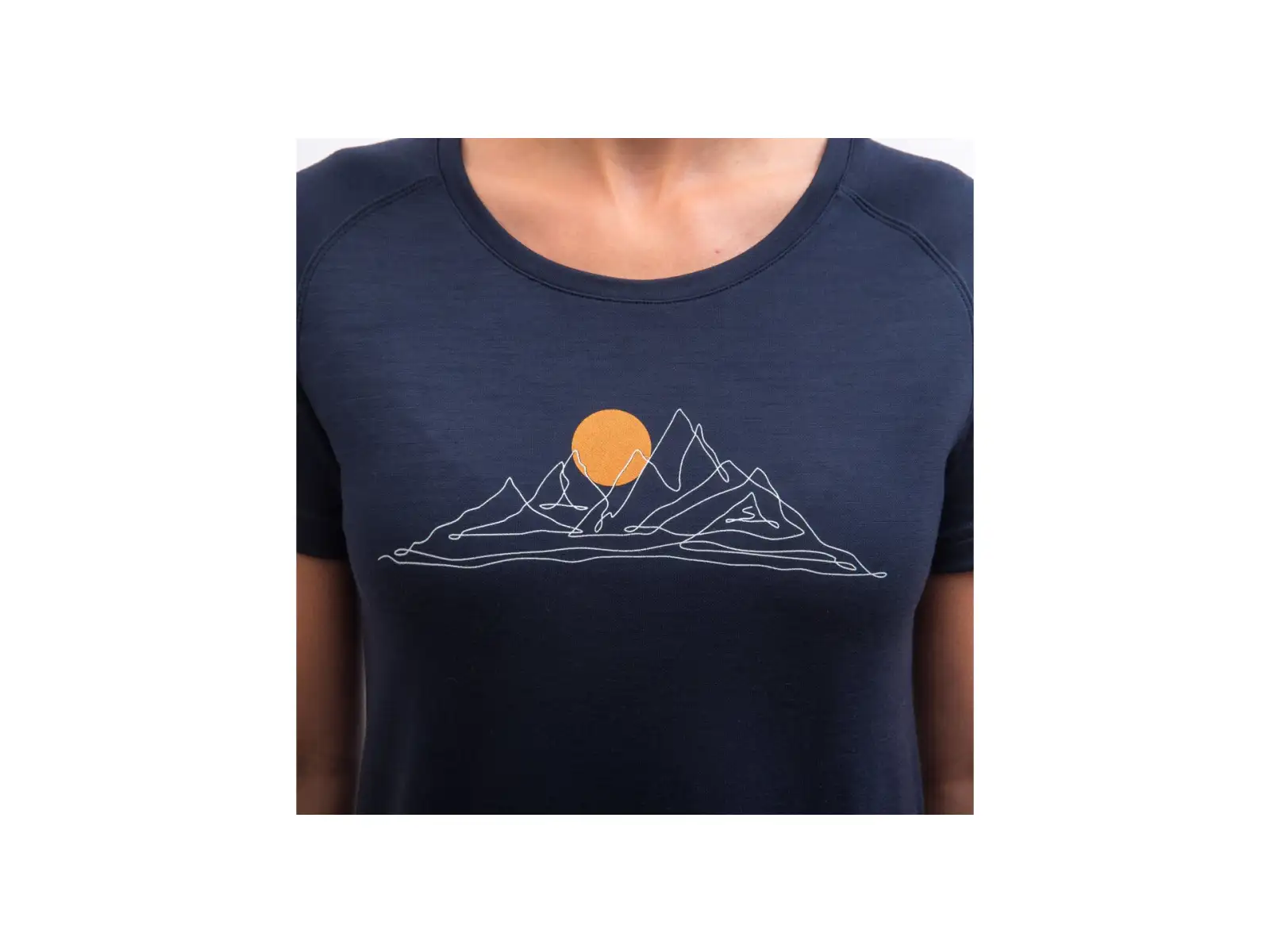 Sensor Merino Blend Moon women's short sleeve T-shirt Deep Blue