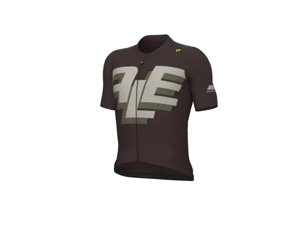 Alé PR-E Sauvage men's cycling jersey short sleeve Brown