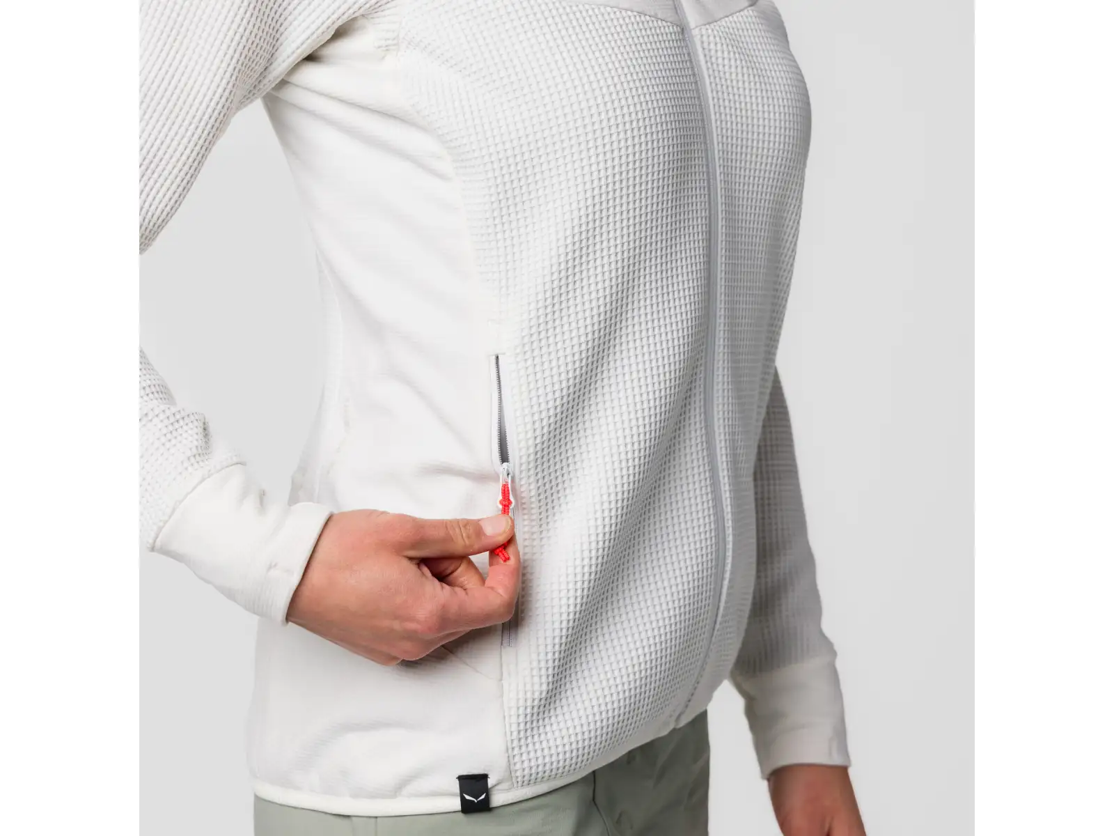 Salewa Puez Waffle HYB PL women's sweatshirt White