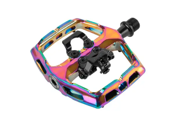 X-pedo Ambix single-sided clipless pedals oil slick