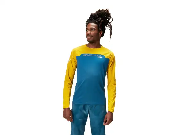 Endura MT500 Burner men's long sleeve jersey Blue Steel