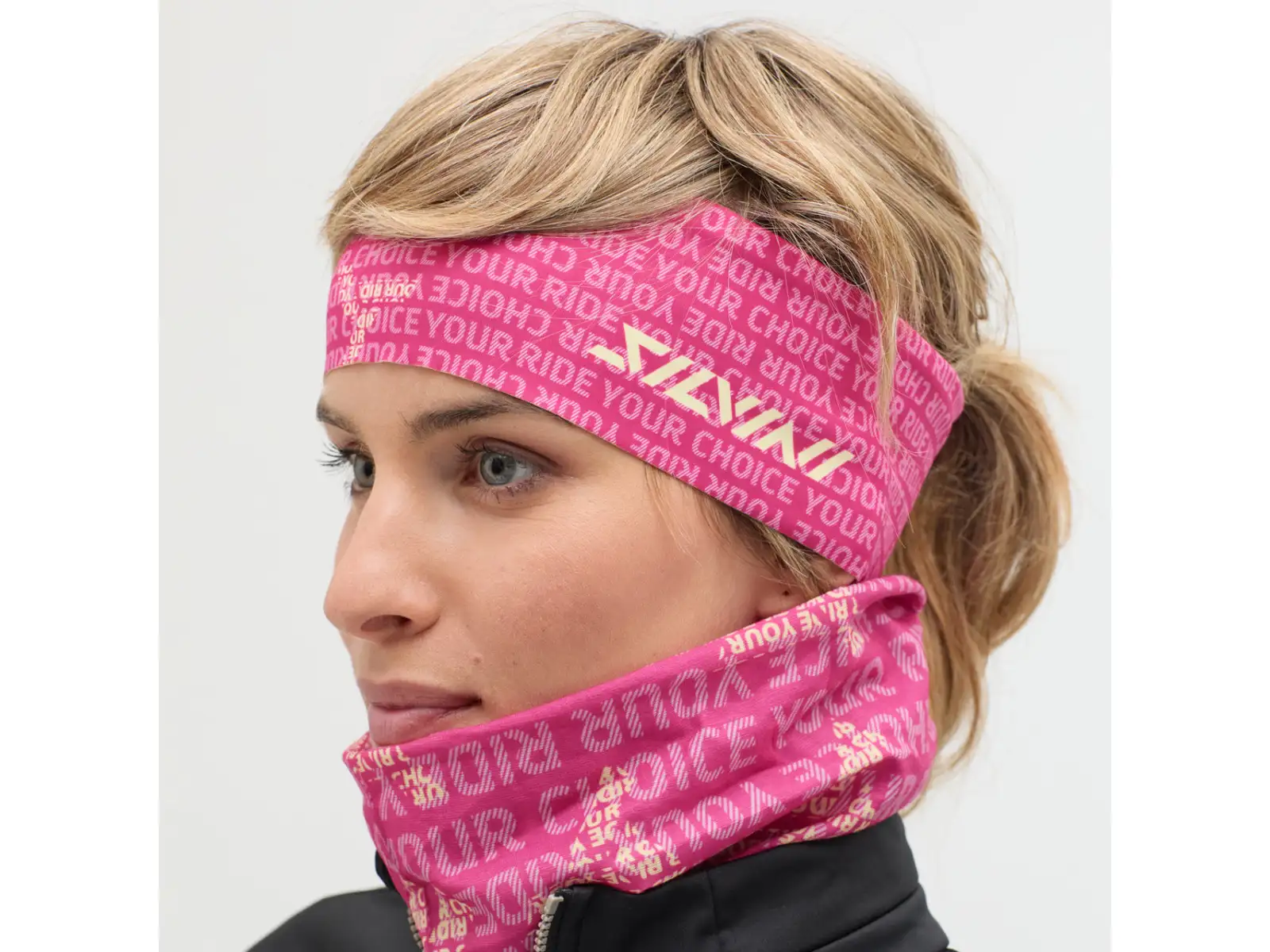 Silvini Agri headband Fuschia/Black