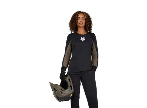 Fox Defend Park women's jersey long sleeve Black