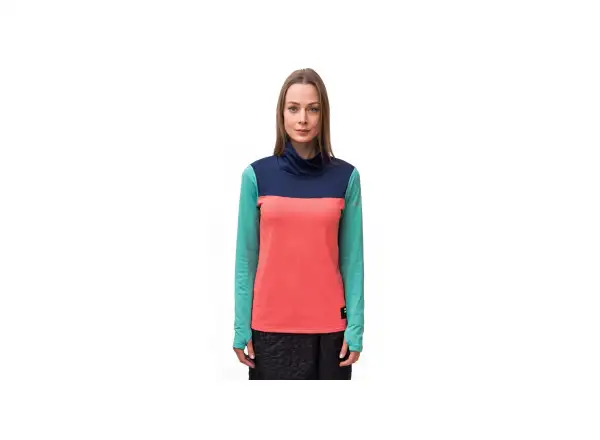 Sensor Coolmax Thermo women's sweatshirt coral/teal/dark blue