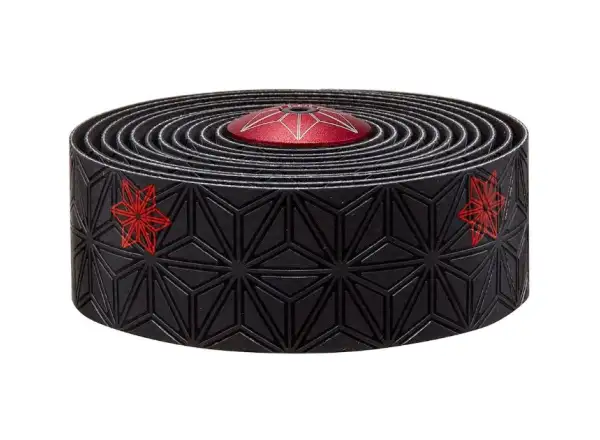 Supacaz Super Sticky Kush Galaxy handlebar tape red/red plugs